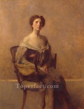  woman Painting - WomaninPurpleandGreen Tonalist Aestheticism Thomas Dewing
